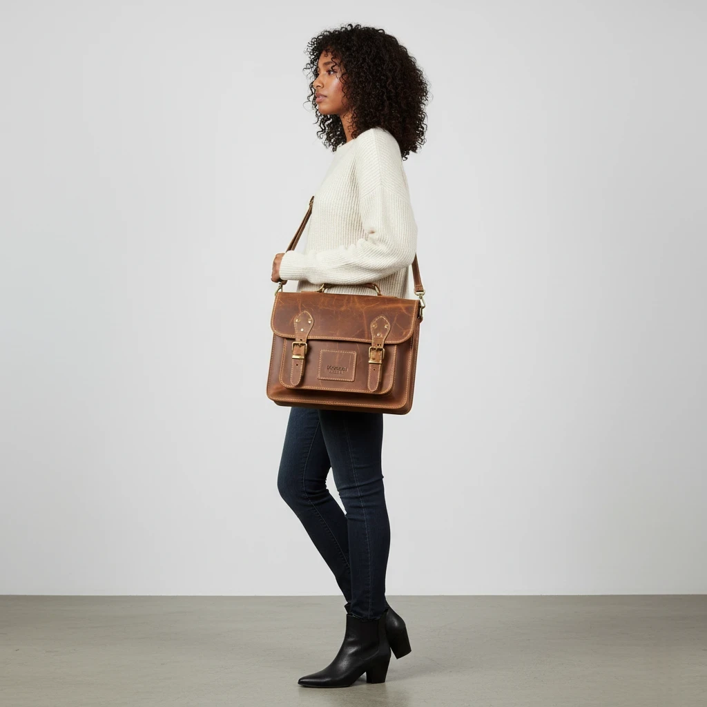 Walker Leather Messenger Bag