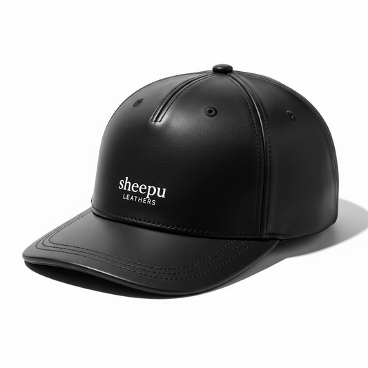 Leather Black Cap